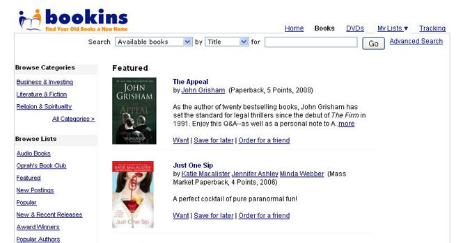 Bookins Screenshot 1