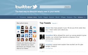 twitter homepage