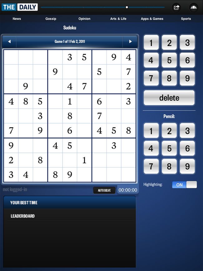 The Daily: Sudoku