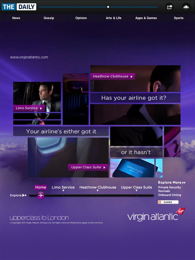 The Daily: Virgin Atlantic ad