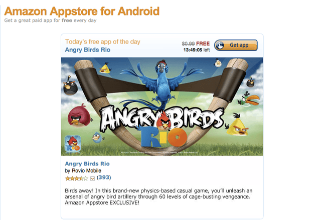 Amazon Appstore homepage