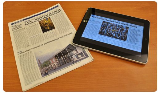 ipad vs newspaper