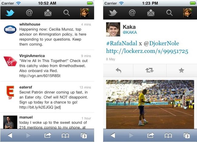 mobile twitter