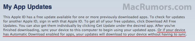 automatic app update