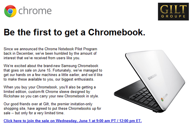 chromebooks invitation