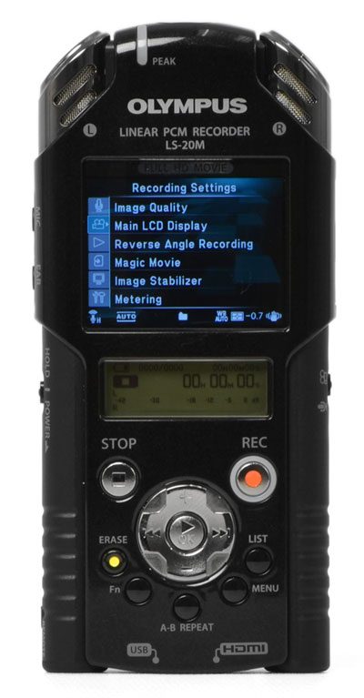 Olympus LS-20M screens