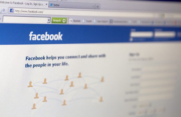 Facebook login screen twitter tab