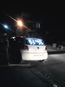 LED-display-within-car