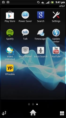 Sony Xperia Ion review screenshot app grid android 2.1 smartphone