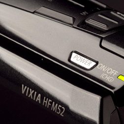 Canon Vixia HFM52 review power button