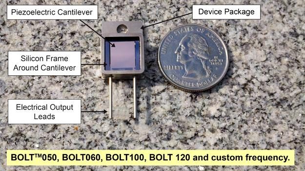 microgen's first generation device battery power energy piezoelectric generation