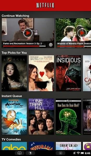 netflix nook screenshot streaming video nook tablet app