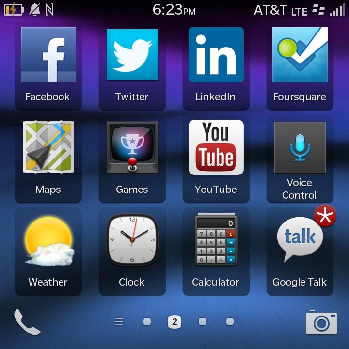 BlackBerry Q10 review screenshot app grid