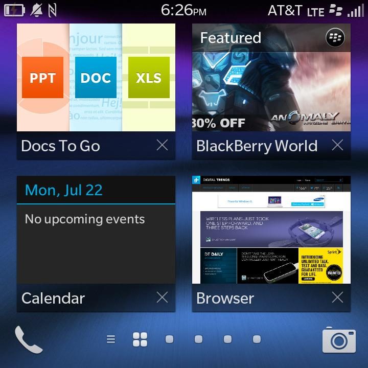 BlackBerry Q10 review screenshot task manager
