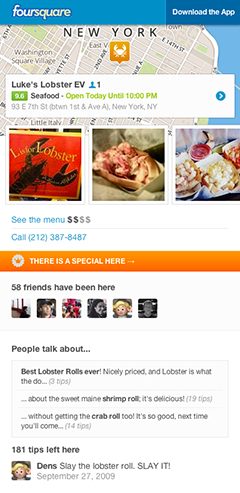 foursquare venue pages