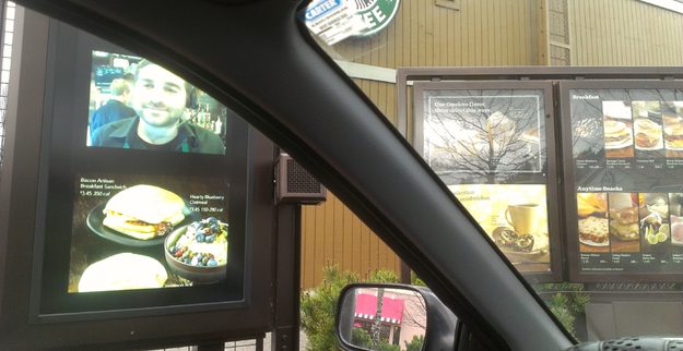 starbucks drive-thru video chat