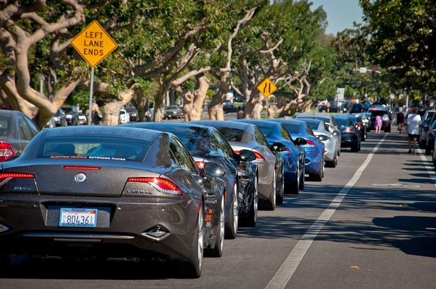 Fisker Karmas on parade