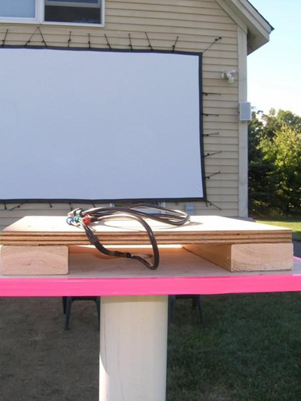 amaze your friends and annoy neighbors with own backyard theater projector pvc stand