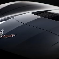 2014 Corvette Stingray exterior charcoal hood macro