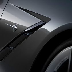 2014 Corvette Stingray exterior charcoal side vent macro