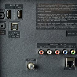 Samsung UN46FH6030F LED TV back input