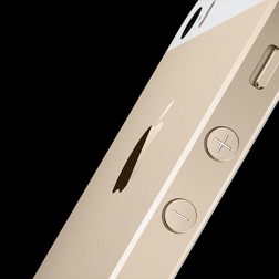 apple goes for gold in its first tv ad iphone 5s side