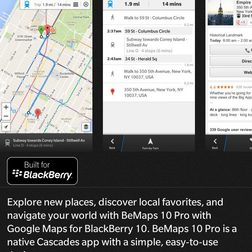 BlackBerry Z30 ss BeMaps 10 Pro