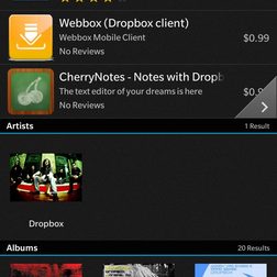 BlackBerry Z30 ss Dropbox
