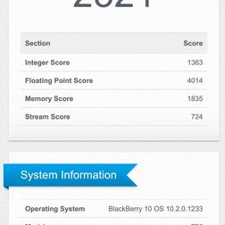 BlackBerry Z30 ss Geekbench score
