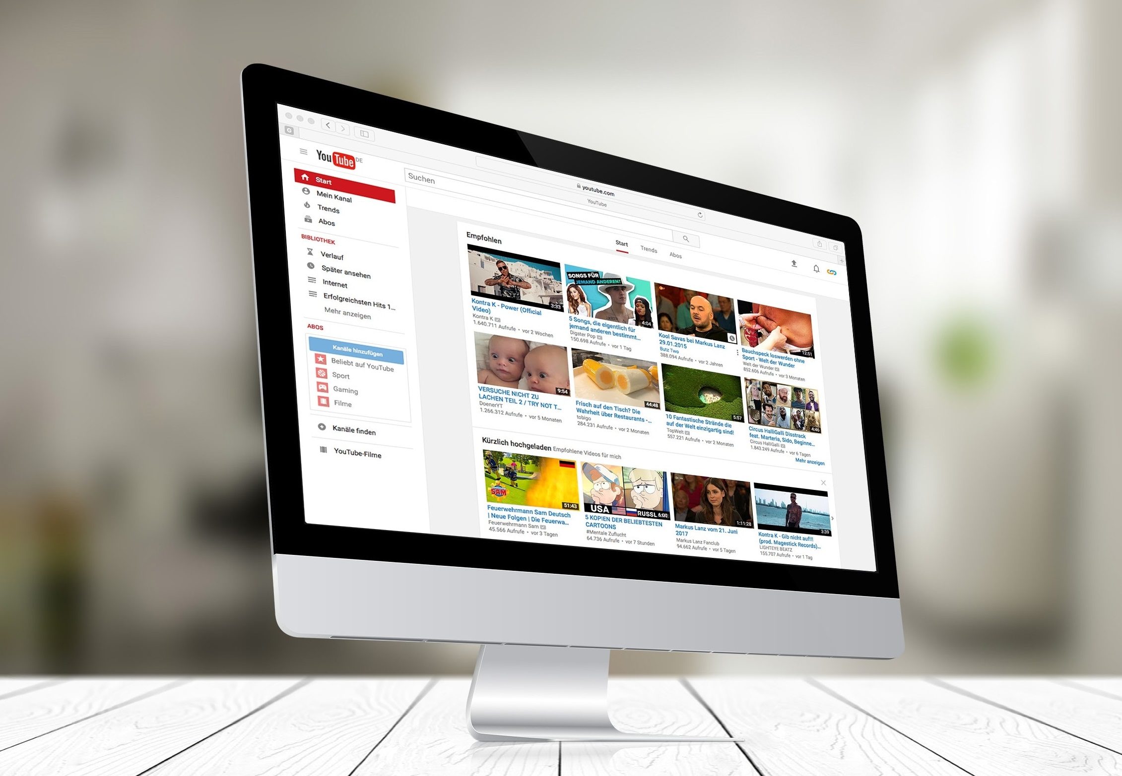 Youtube Webpage Stock Photo