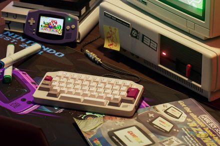 This compact mechanical keyboard looks like a love letter to the Game Boy Advance