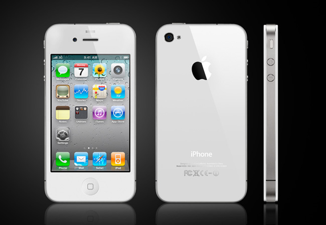 iPhone 4 in white.