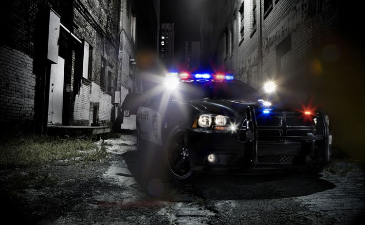 The first picture of Chrysler's 2011 Dodge Charger Pursuit police car was 