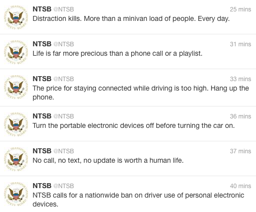 NTSB votes to ban use of all personal electronics in cars