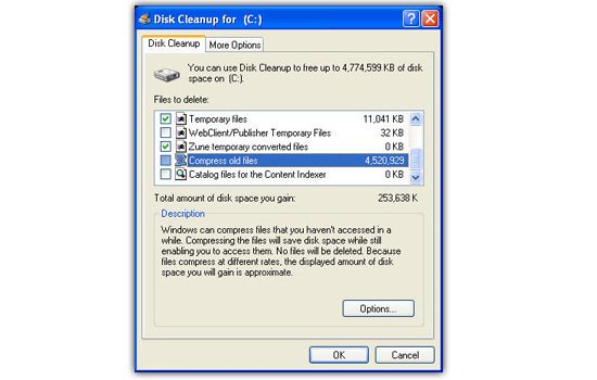 Windows Disk Cleanup utility