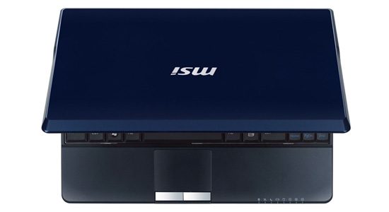MSI Wind U123-003US lid open