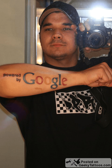 Forearm Google Tattoo