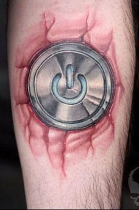 Mac Power Button Tattoo