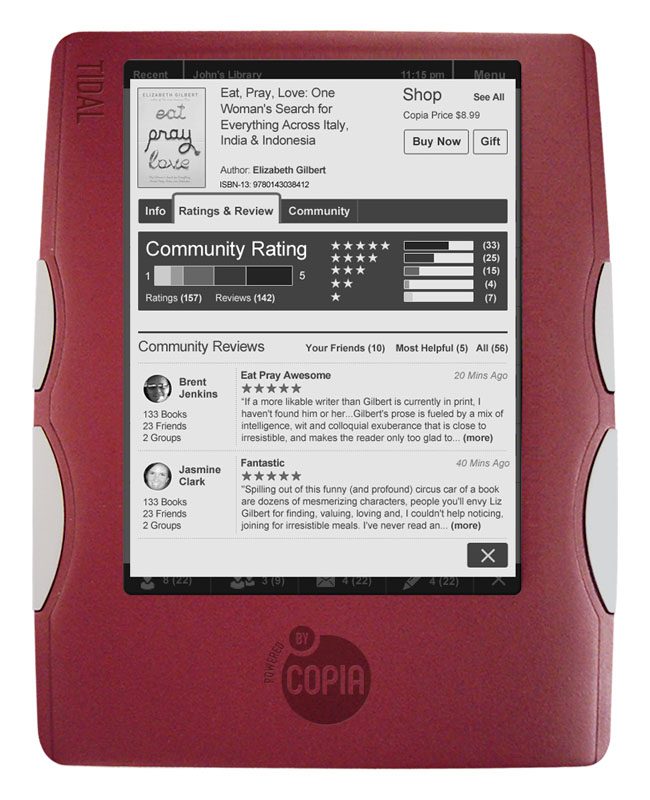 Copia Tidal Touch (CES 2010)