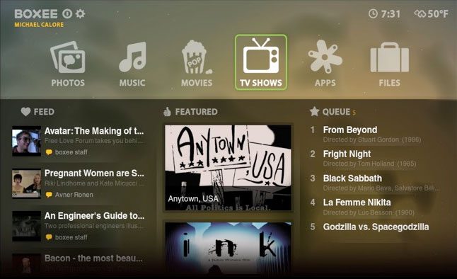 boxee-interface