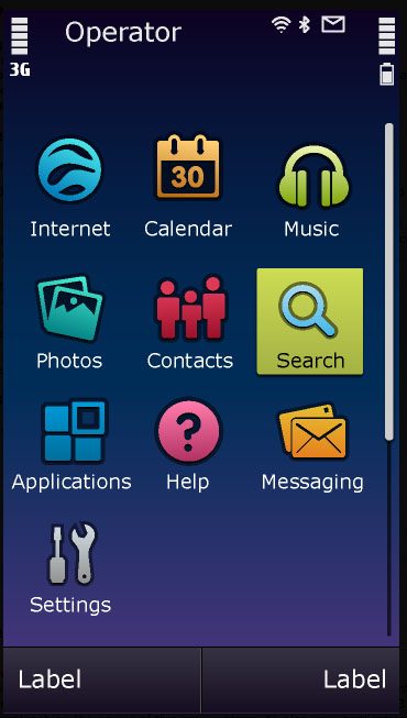 Symbian^3 Home screen
