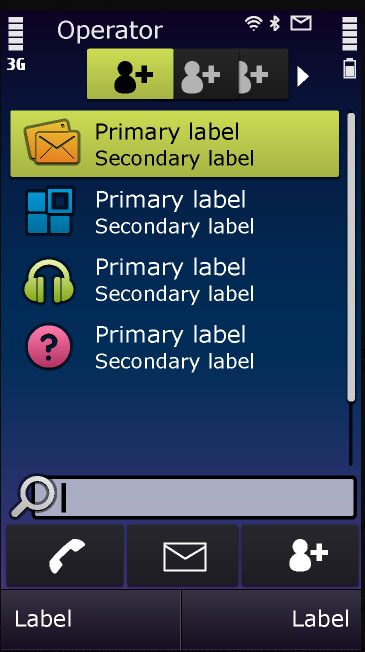 Symbian^3 function labels ??