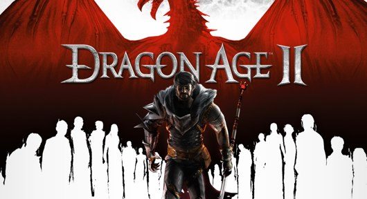 The boxart of Dragon Age 2.