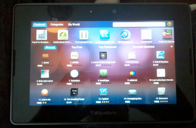 BlackBerry Playbook apps