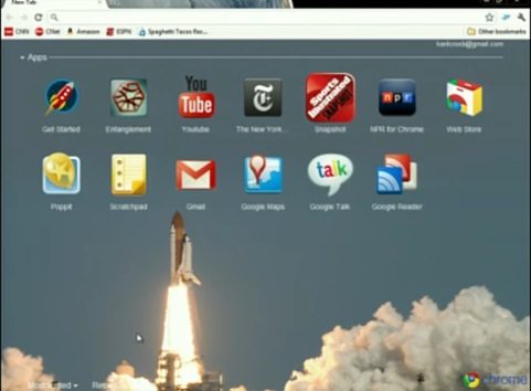 chrome os home page