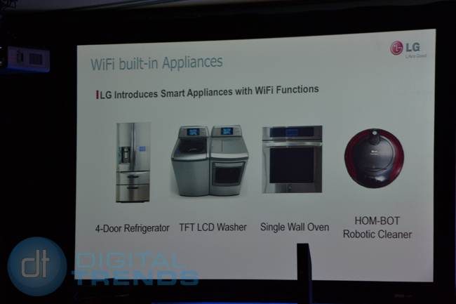 LG smart wi fi appliances CES 2011
