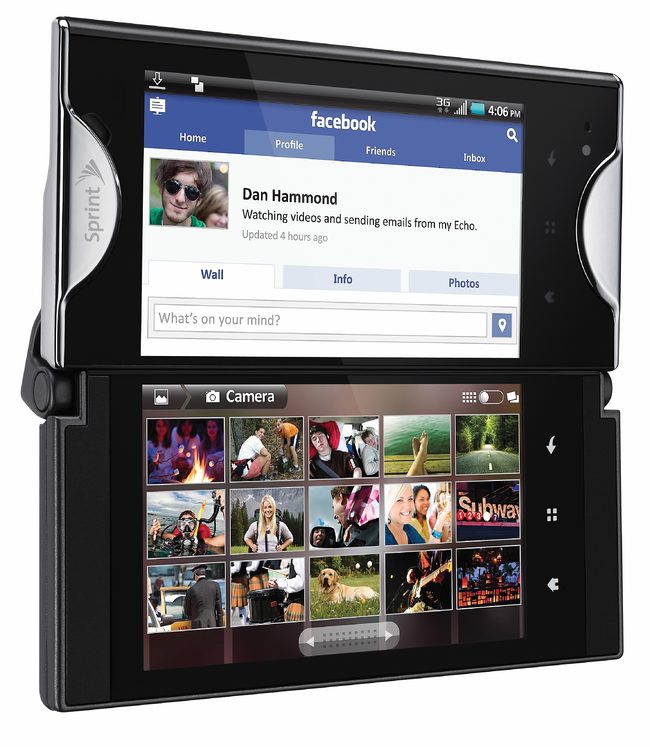 kyocera echo dual screen 3/4 view