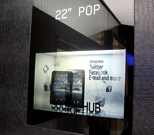 Samsung 22-inch transparent LCD