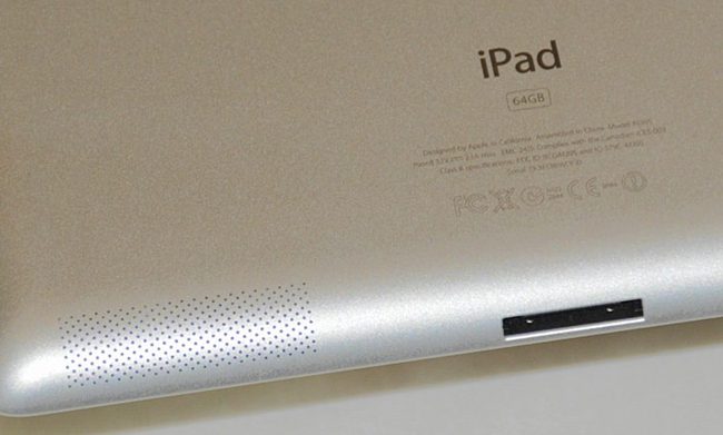 iPad 2 speakers