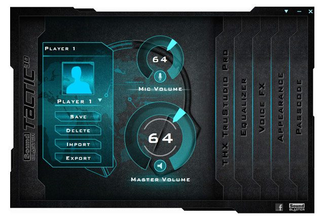 Tactic 3D Sigma control panel